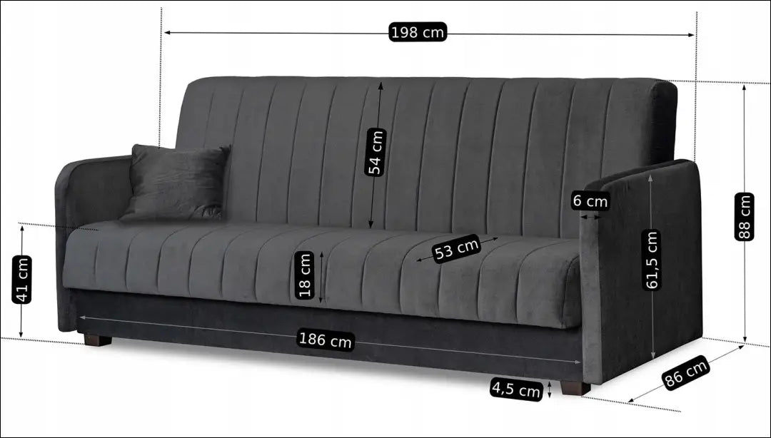 Išskleidžiama sofa su audiniu pilkos spalvos TE273 - €645 Save 15% __label:Pristatymas 5-14 d.d., elite, over-200,