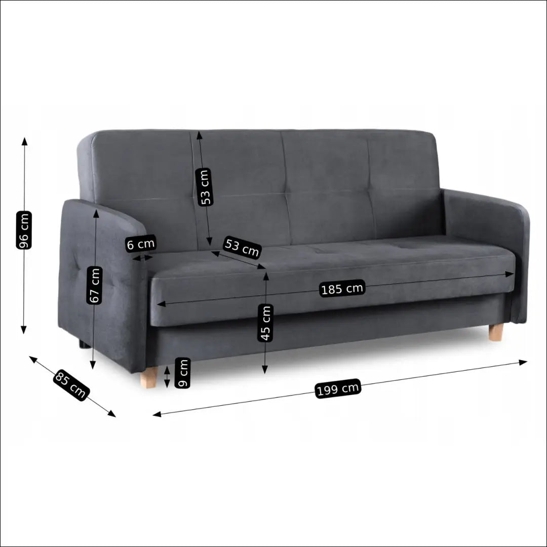 Išskleidžiama sofa su audiniu pilkos spalvos TE439 - €684 Save 15% __label:Pristatymas 5-14 d.d., elite, over-200,