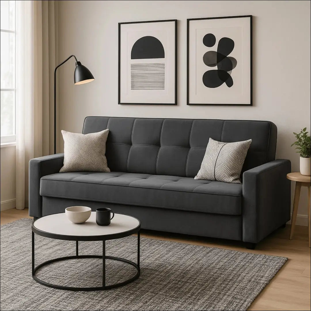 Išskleidžiama sofa su audiniu pilkos spalvos TE446 - €858 Save 15% __label:Pristatymas 5-14 d.d., elite, over-200,
