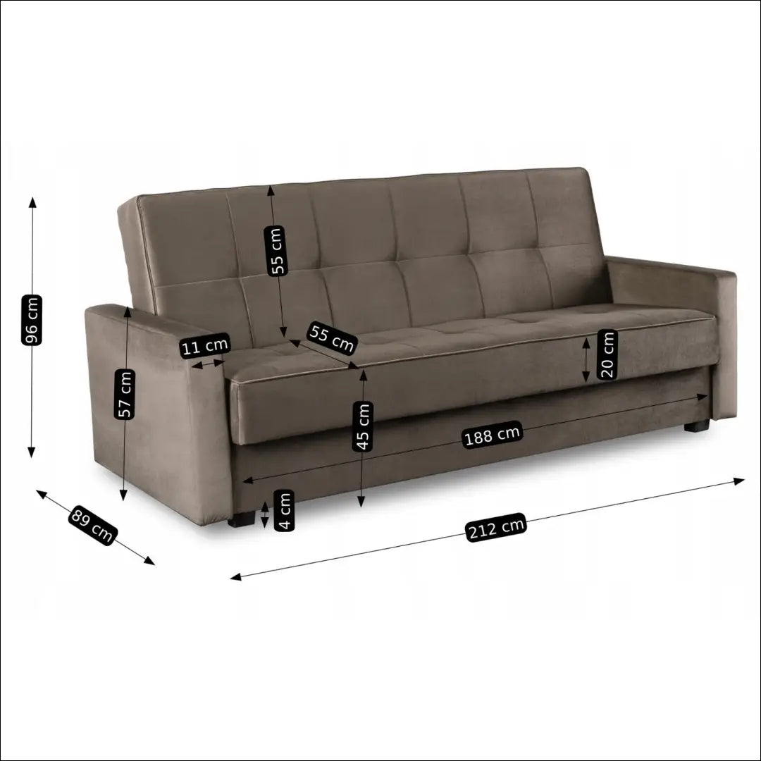 Išskleidžiama sofa su audiniu smėlio spalvos TE447 - €858 Save 15% __label:Pristatymas 5-14 d.d., elite, over-200,