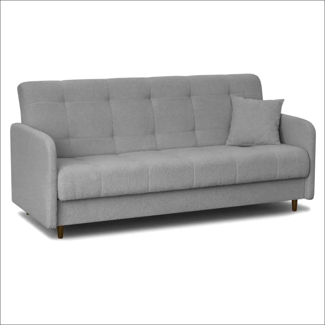Išskleidžiama sofa su buklė audinio audiniu pilkos spalvos TE1158 - €676 Save 15% __label:Pristatymas 5-14 d.d., elite,