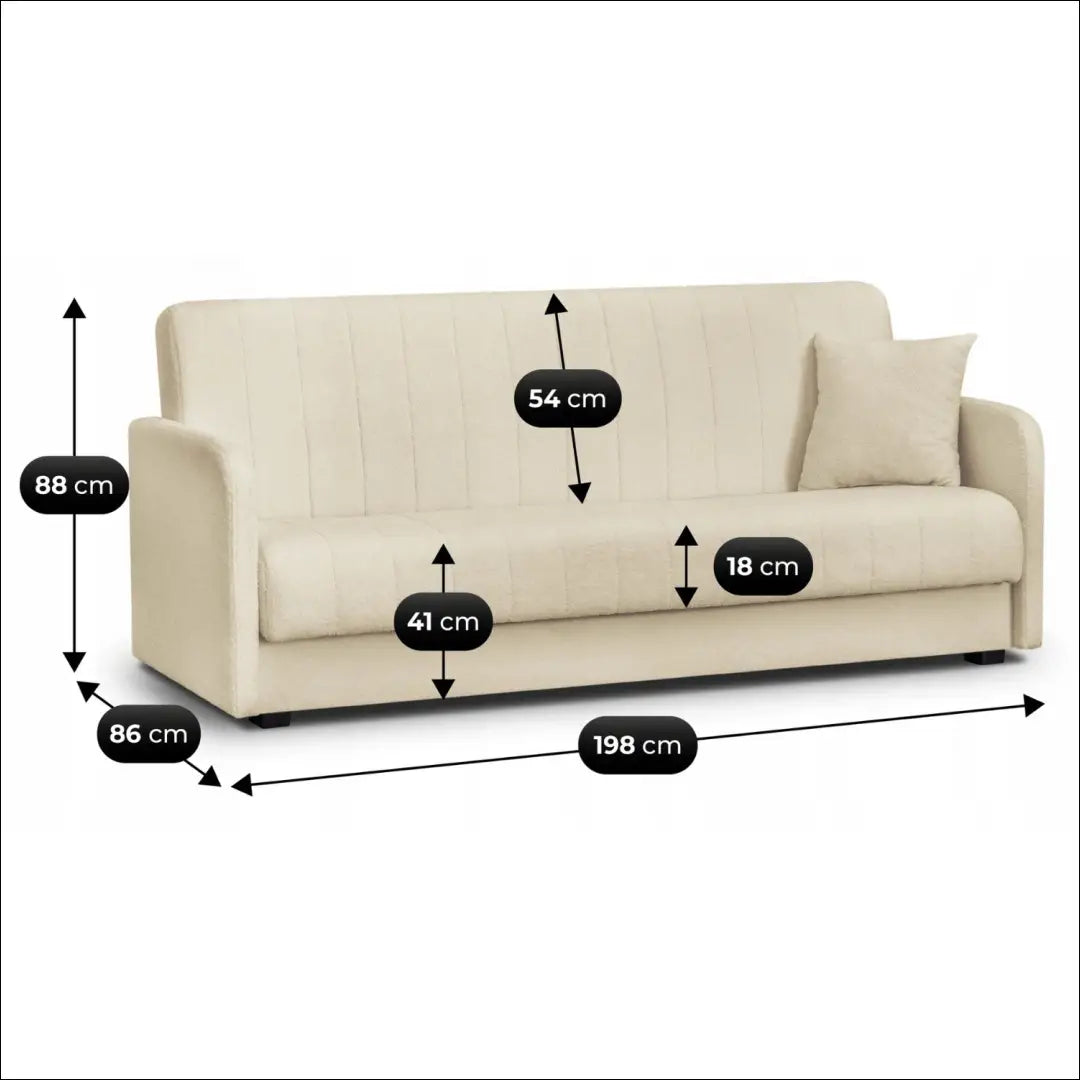 Išskleidžiama sofa su buklė audinio audiniu TE1166 - €651 Save 15% __label:Pristatymas 5-14 d.d., elite, over-200,