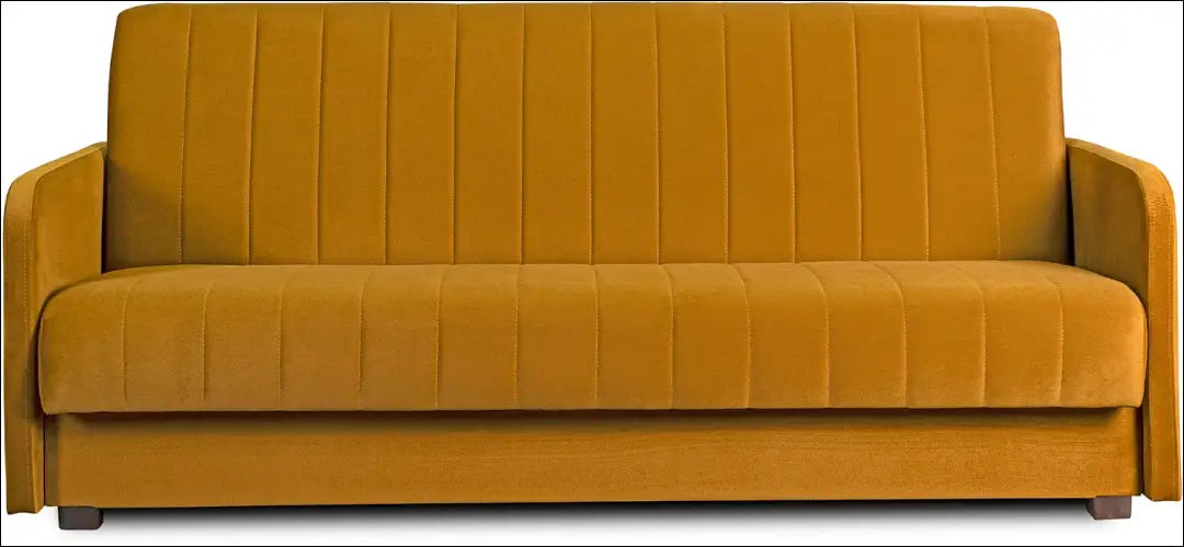 Išskleidžiama sofa su veliūro audiniu garstyčių spalvos / geltonos TE278 - €645 Save 15% __label:Pristatymas 5-14 d.d.,