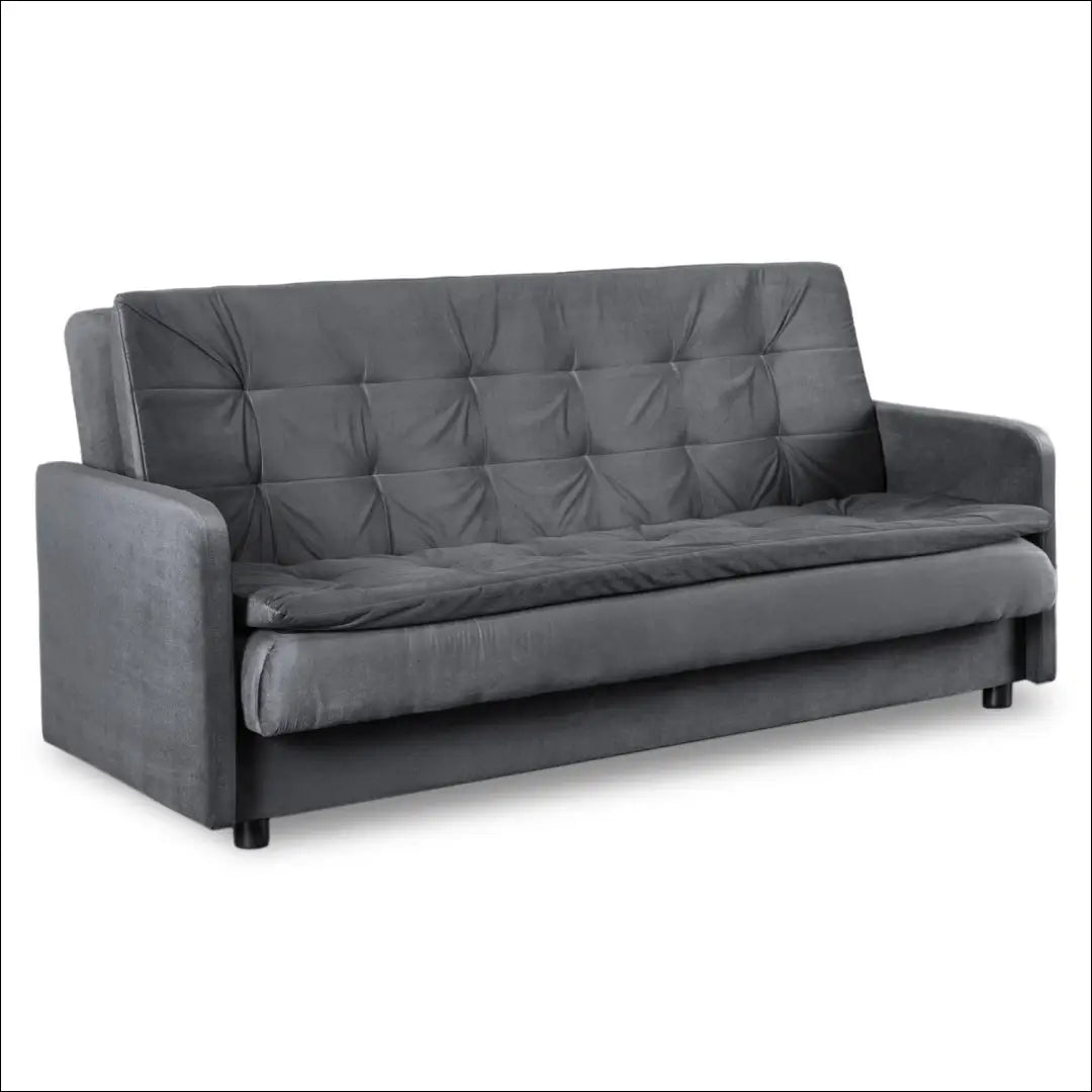 Išskleidžiama sofa su veliūro audiniu pilkos spalvos TE442 - €813 Save 15% __label:Pristatymas 5-14 d.d., elite,