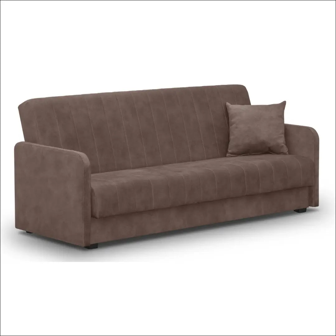 Išskleidžiama sofa su veliūro audiniu rudos spalvos TE1208 - €615 Save 15% __label:Pristatymas 5-14 d.d., elite,