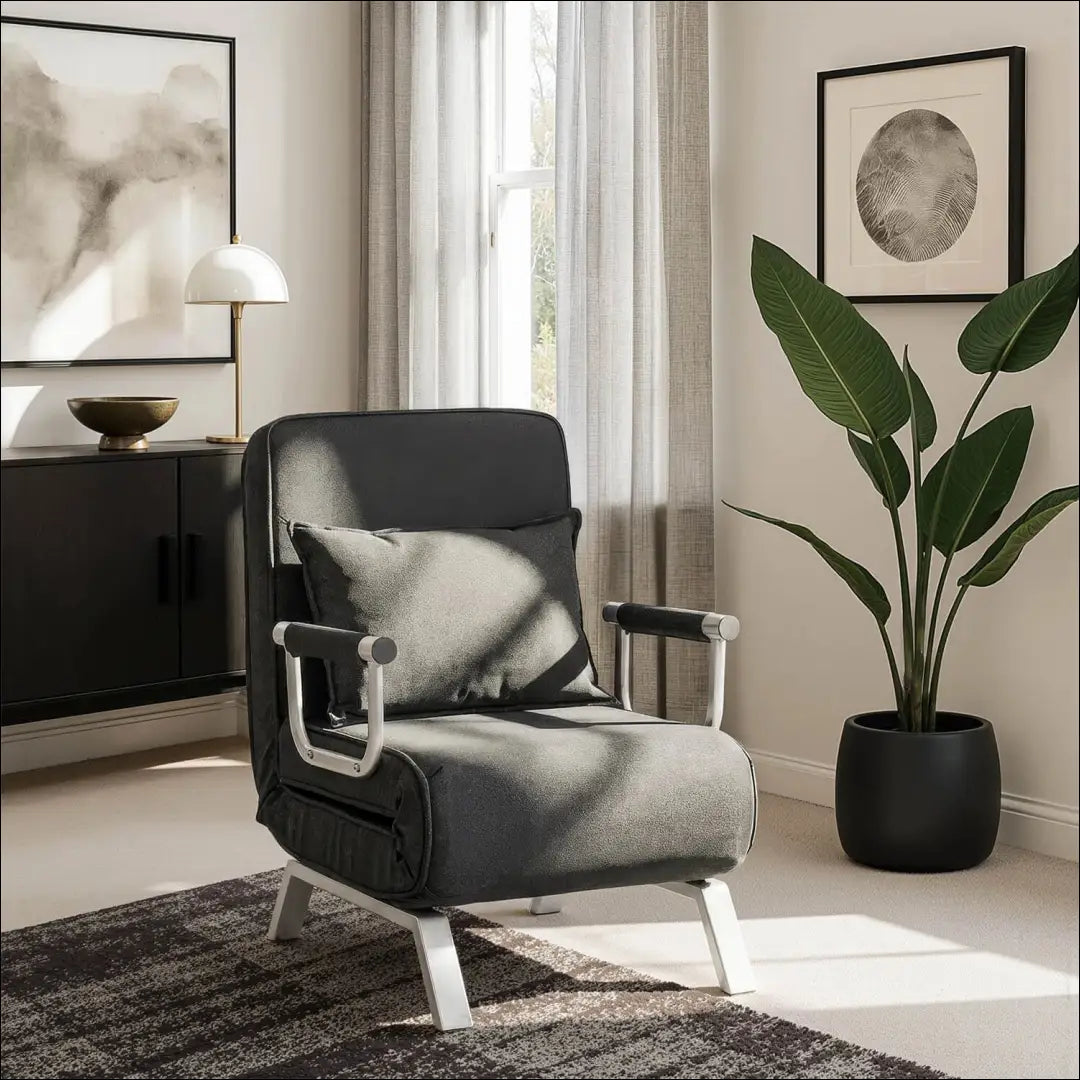 Išskleidžiamas fotelis su audiniu juodos spalvos TE088 - €182 Save 15% 100-200, __label:Pristatymas 5-14 d.d., elite,