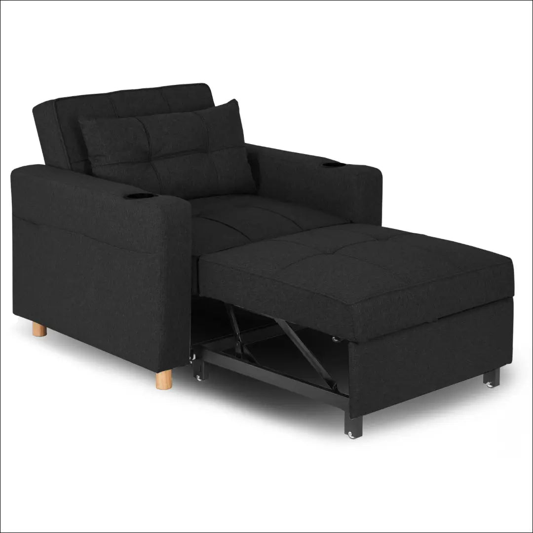 Išskleidžiamas fotelis su audiniu juodos spalvos TE297 - €327 Save 15% __label:Pristatymas 5-14 d.d., elite, Fotele