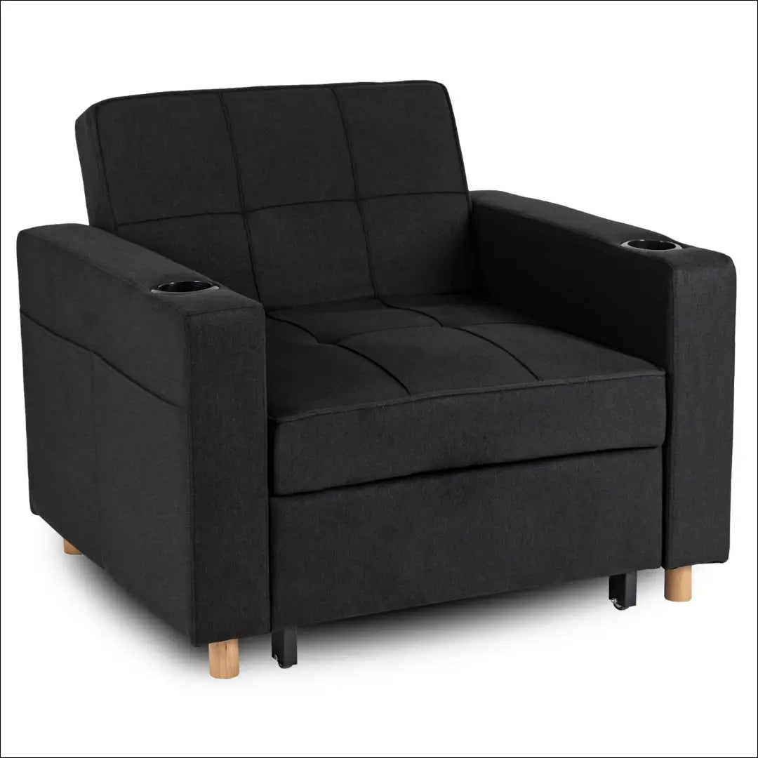 Išskleidžiamas fotelis su audiniu juodos spalvos TE297 - €327 Save 15% __label:Pristatymas 5-14 d.d., elite, Fotele