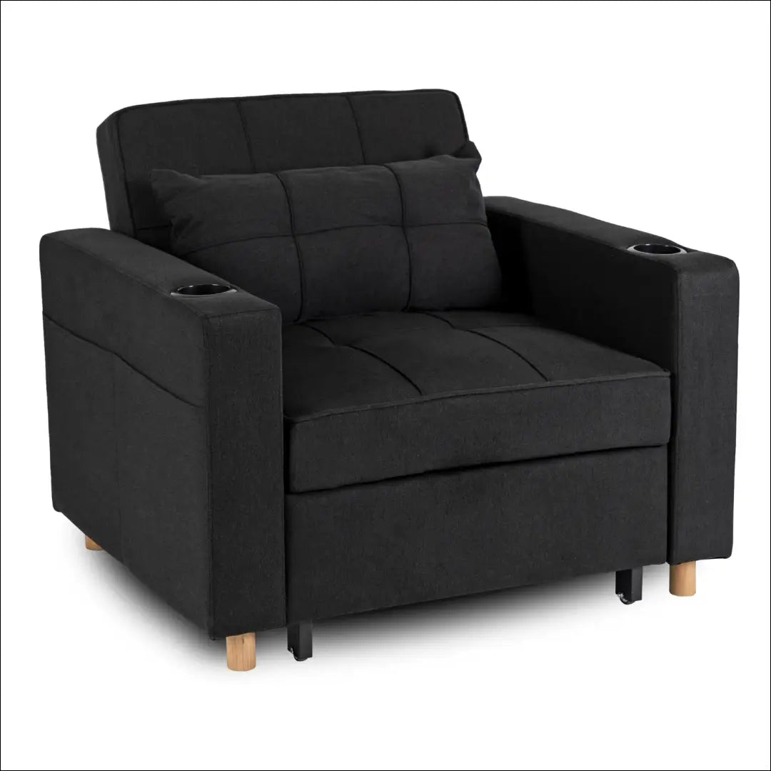 Išskleidžiamas fotelis su audiniu juodos spalvos TE297 - €327 Save 15% __label:Pristatymas 5-14 d.d., elite, Fotele