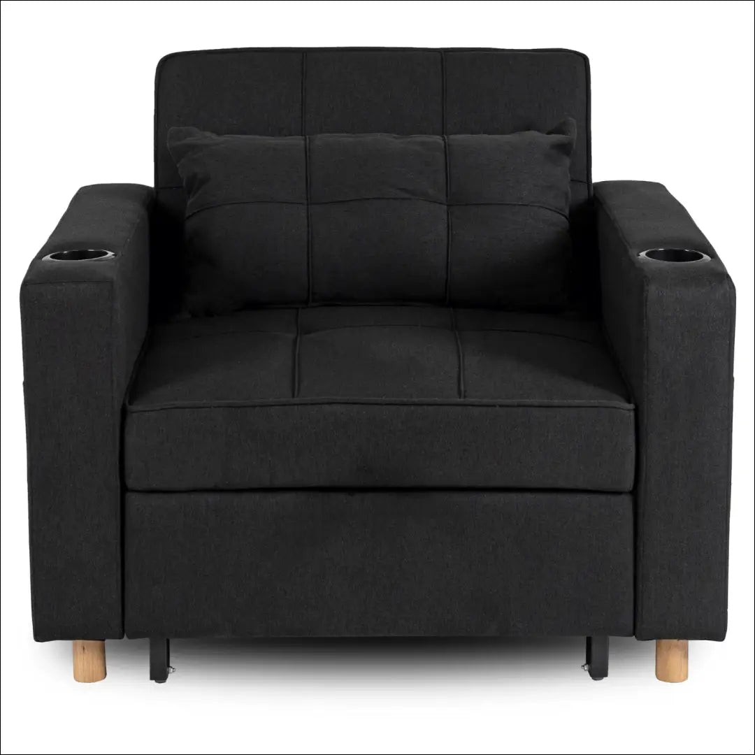 Išskleidžiamas fotelis su audiniu juodos spalvos TE297 - €327 Save 15% __label:Pristatymas 5-14 d.d., elite, Fotele