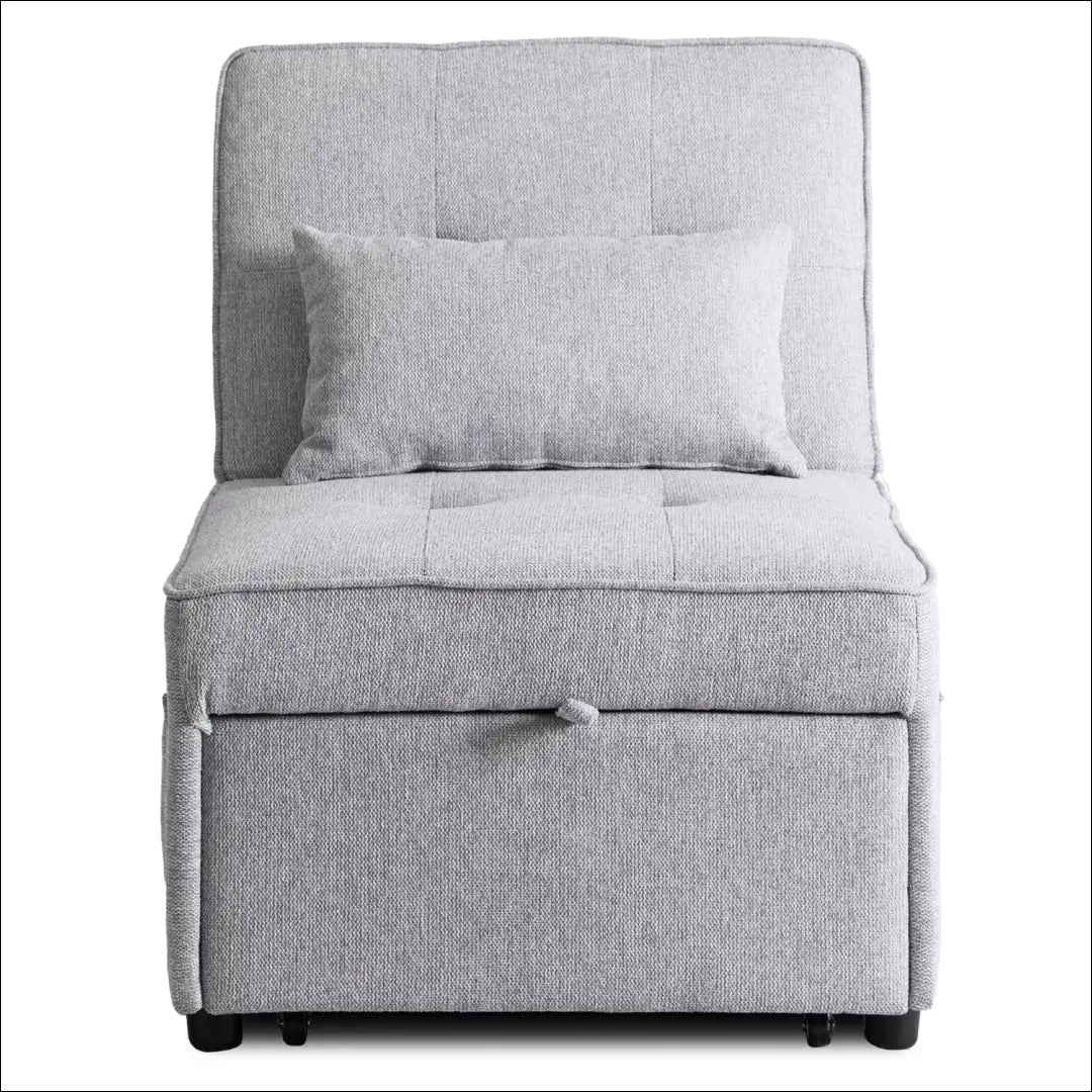 Išskleidžiamas fotelis su audiniu pilkos spalvos 80 cm TE666 - €290 Save 15% __label:Pristatymas 5-14 d.d., elite,
