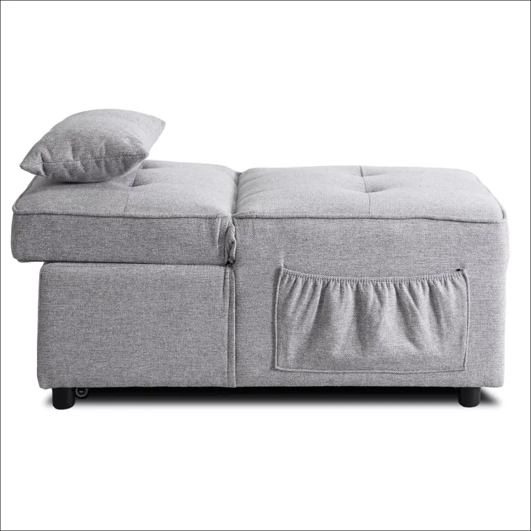 Išskleidžiamas fotelis su audiniu pilkos spalvos 80 cm TE666 - €290 Save 15% __label:Pristatymas 5-14 d.d., elite,