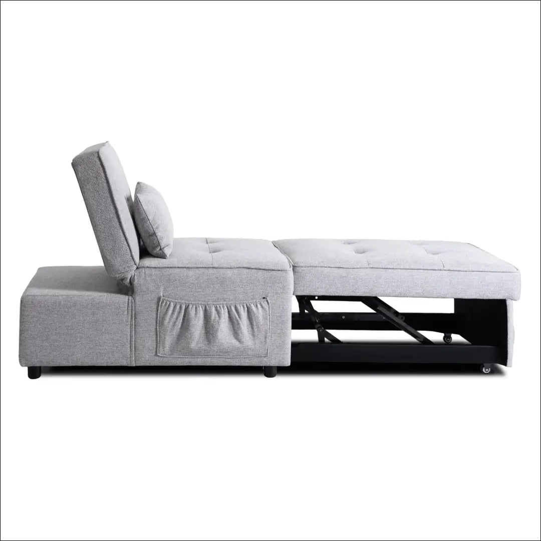 Išskleidžiamas fotelis su audiniu pilkos spalvos 80 cm TE666 - €290 Save 15% __label:Pristatymas 5-14 d.d., elite,