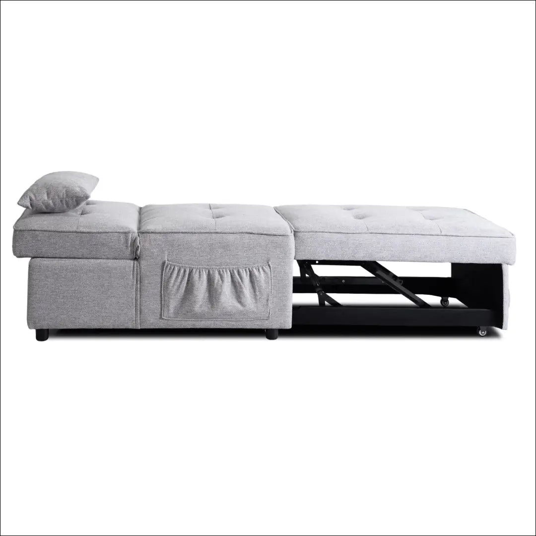 Išskleidžiamas fotelis su audiniu pilkos spalvos 80 cm TE666 - €290 Save 15% __label:Pristatymas 5-14 d.d., elite,