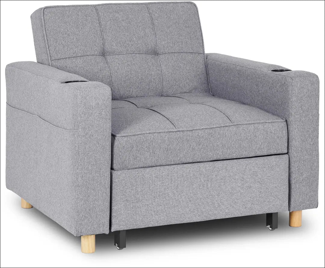 Išskleidžiamas fotelis su audiniu pilkos spalvos TE153 - €327 Save 15% __label:Pristatymas 5-14 d.d., elite, Fotele