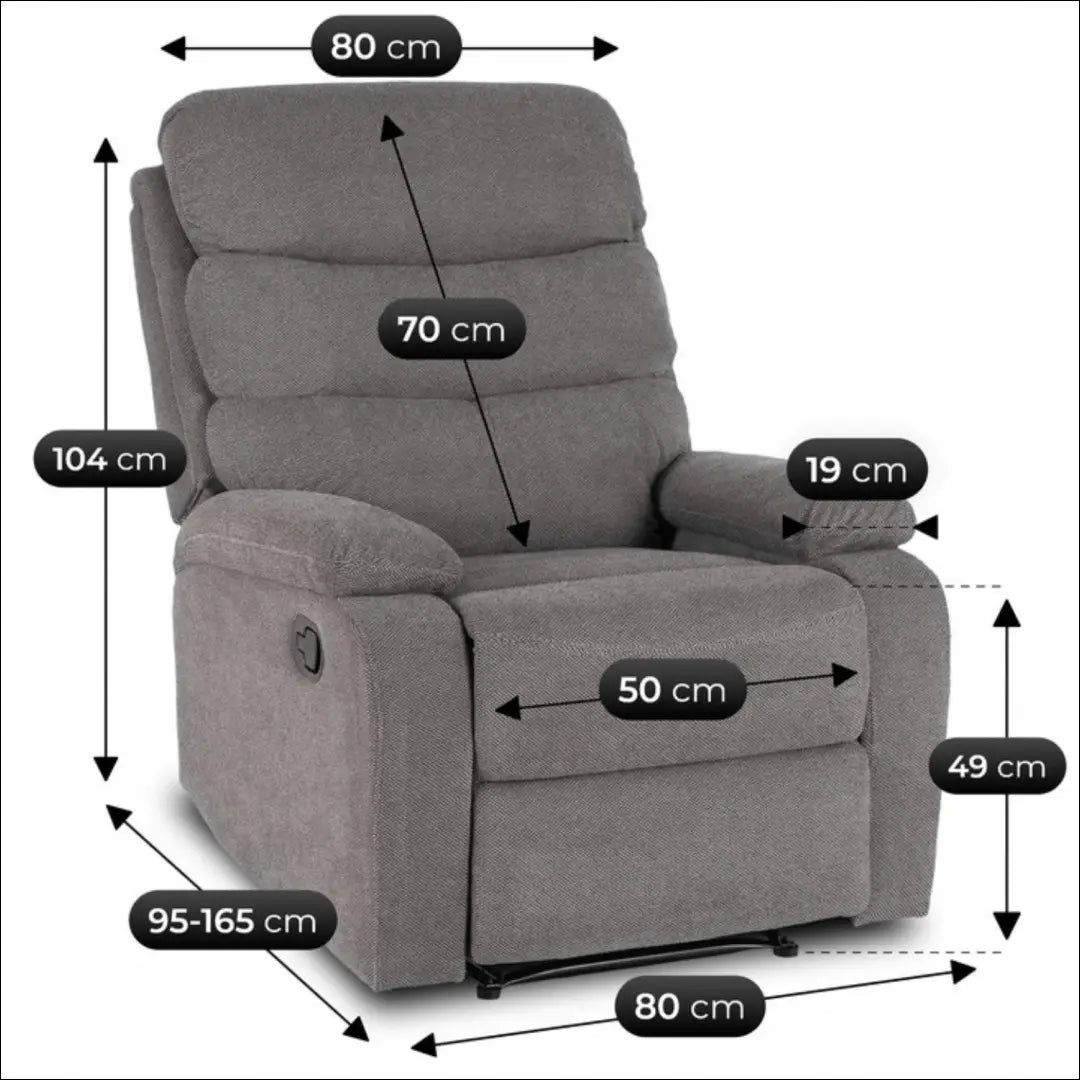 Išskleidžiamas fotelis su audiniu pilkos spalvos TE918 - €242 Save 15% __label:Pristatymas 5-14 d.d., elite, Fotele
