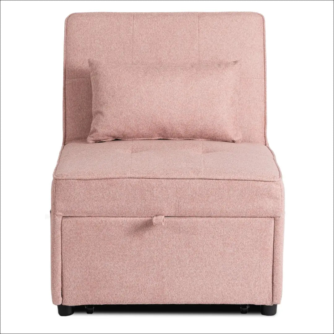 Išskleidžiamas fotelis su audiniu rožinės spalvos / smėlio 67 cm TE668 - €168 Save 15% 100-200, __label:Pristatymas