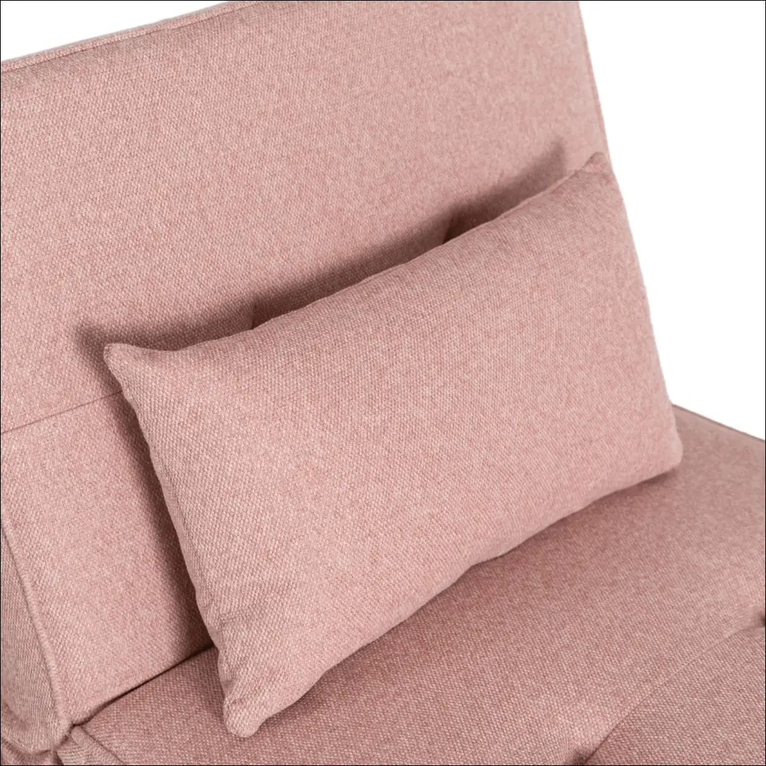 Išskleidžiamas fotelis su audiniu rožinės spalvos / smėlio 67 cm TE668 - €168 Save 15% 100-200, __label:Pristatymas