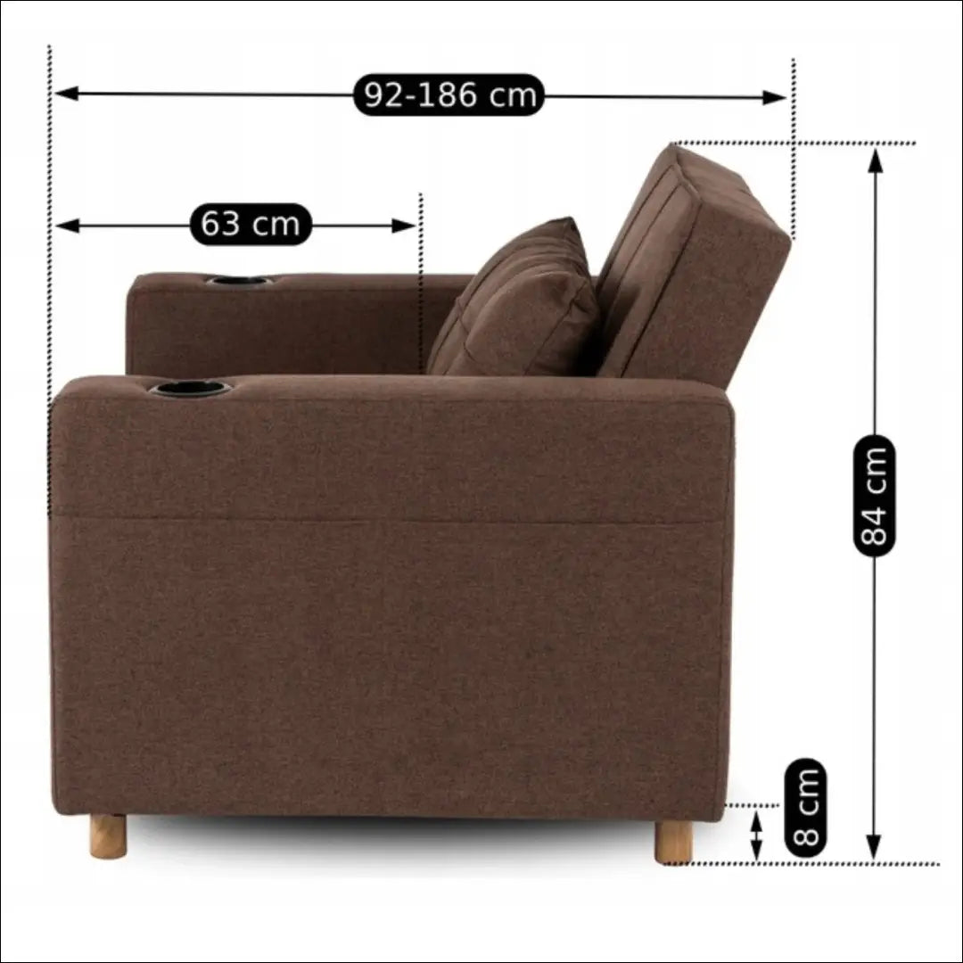 Išskleidžiamas fotelis su audiniu rudos spalvos TE298 - €327 Save 15% __label:Pristatymas 5-14 d.d., elite, Fotele