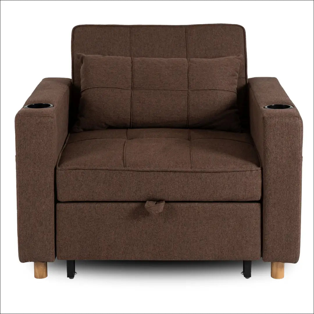 Išskleidžiamas fotelis su audiniu rudos spalvos TE298 - €327 Save 15% __label:Pristatymas 5-14 d.d., elite, Fotele