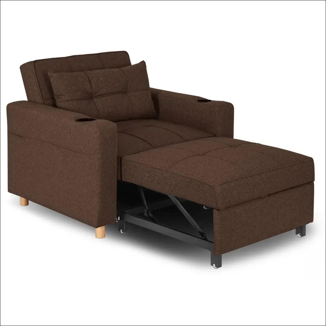 Išskleidžiamas fotelis su audiniu rudos spalvos TE298 - €327 Save 15% __label:Pristatymas 5-14 d.d., elite, Fotele