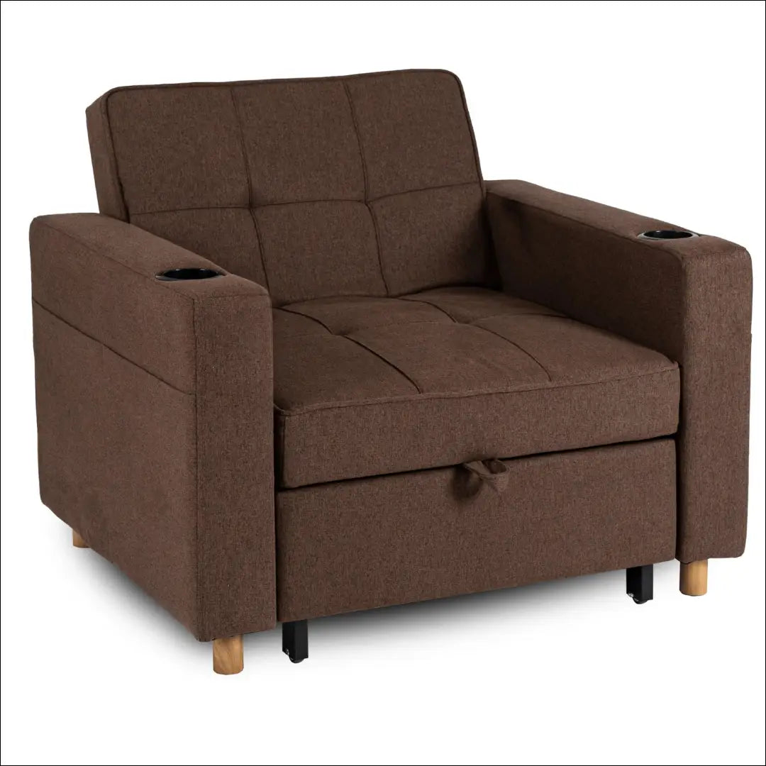 Išskleidžiamas fotelis su audiniu rudos spalvos TE298 - €327 Save 15% __label:Pristatymas 5-14 d.d., elite, Fotele