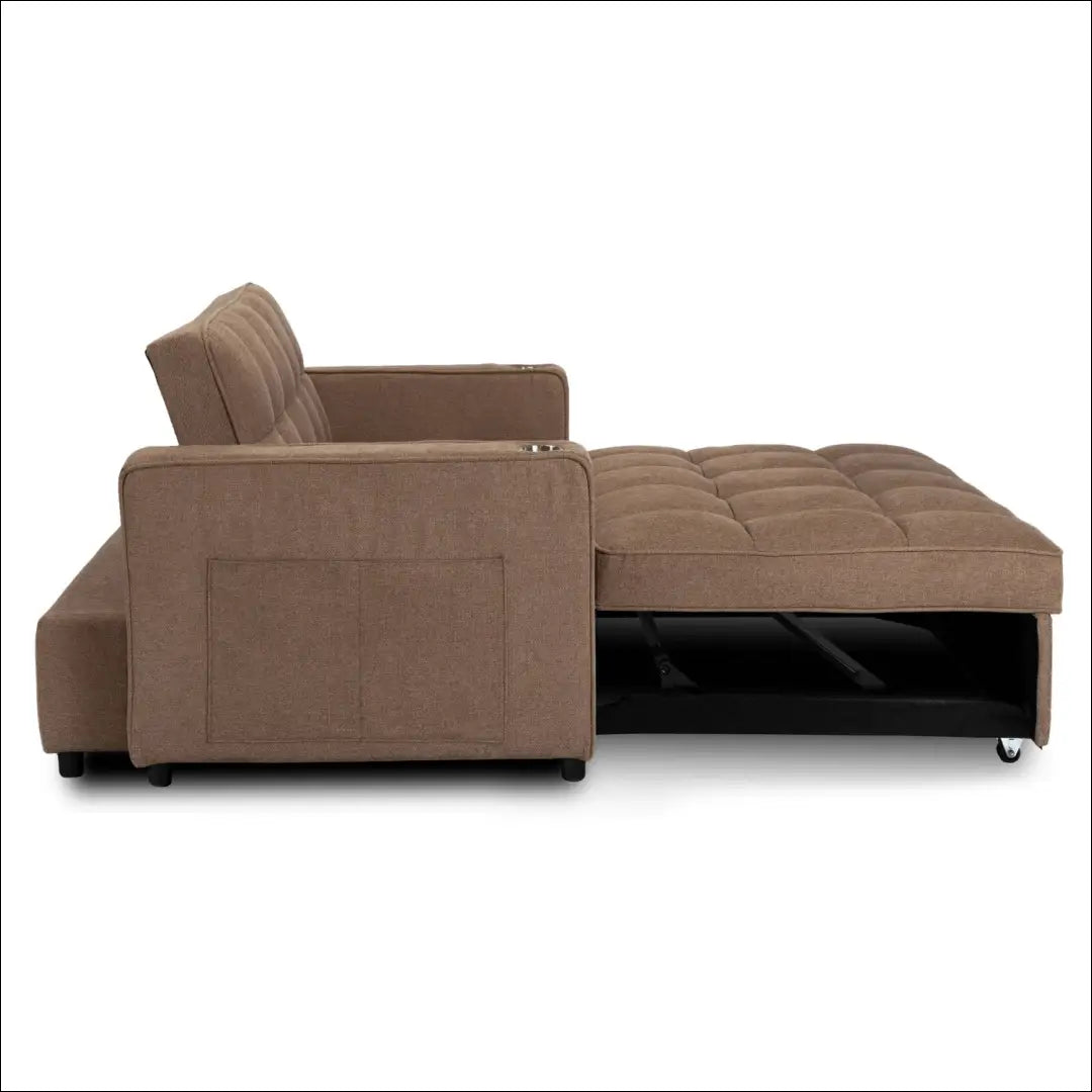 Išskleidžiamas fotelis su audiniu rudos spalvos TE774 - €387 Save 15% __label:Pristatymas 5-14 d.d., elite, Fotele