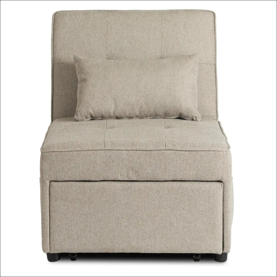 Išskleidžiamas fotelis su audiniu smėlio spalvos 67 cm TE667 - €235 Save 15% __label:Pristatymas 5-14 d.d., elite,