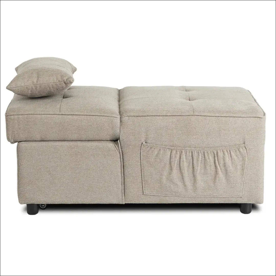 Išskleidžiamas fotelis su audiniu smėlio spalvos 67 cm TE667 - €235 Save 15% __label:Pristatymas 5-14 d.d., elite,