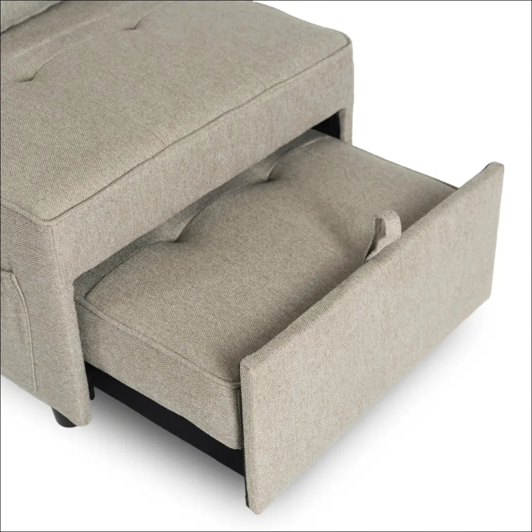 Išskleidžiamas fotelis su audiniu smėlio spalvos 67 cm TE667 - €235 Save 15% __label:Pristatymas 5-14 d.d., elite,
