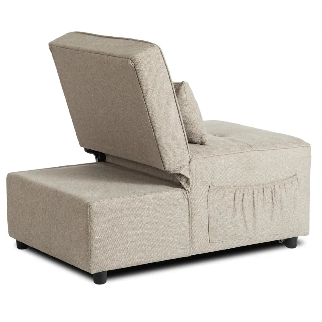 Išskleidžiamas fotelis su audiniu smėlio spalvos 67 cm TE667 - €235 Save 15% __label:Pristatymas 5-14 d.d., elite,