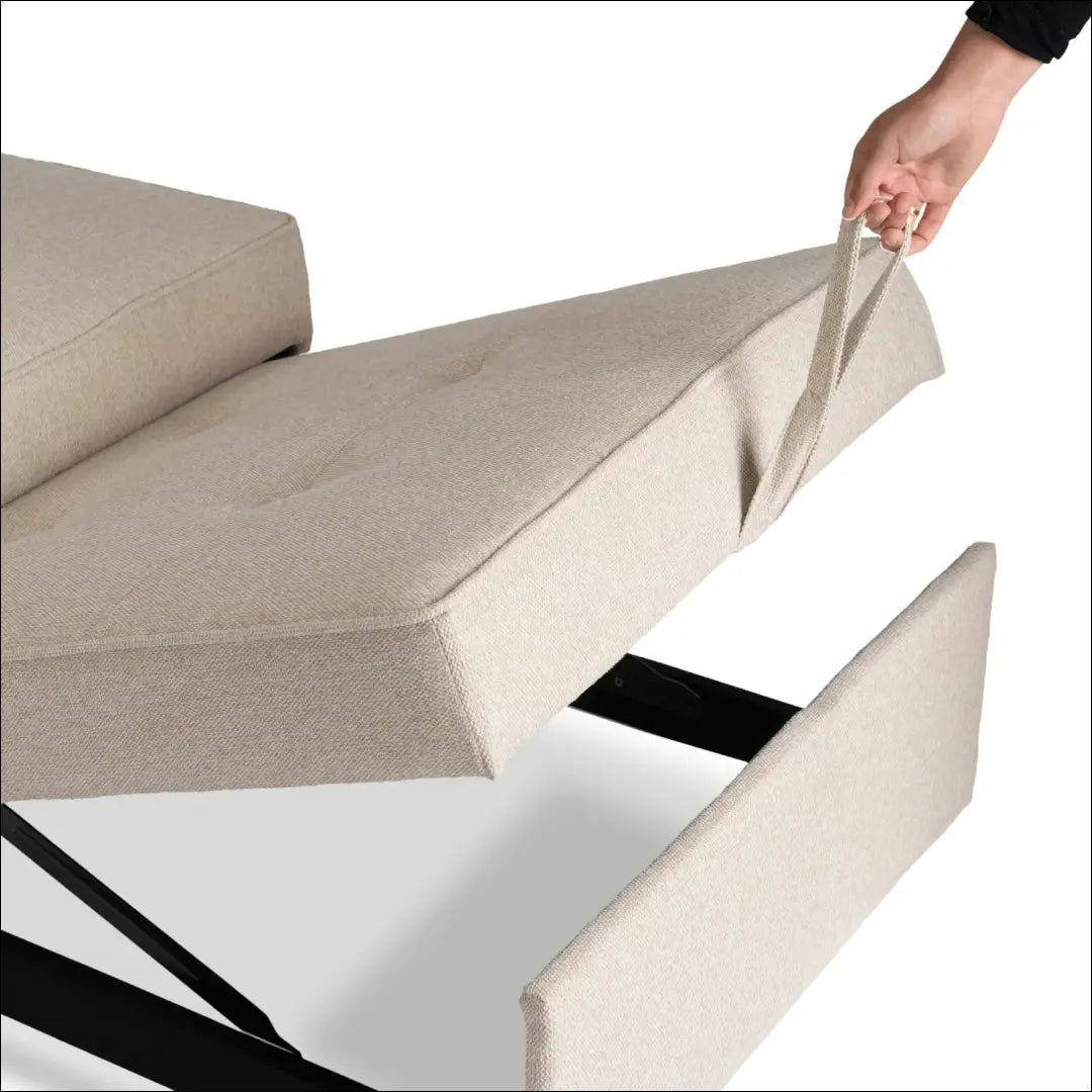 Išskleidžiamas fotelis su audiniu smėlio spalvos 80 cm TE868 - €208 Save 15% __label:Pristatymas 5-14 d.d., elite,