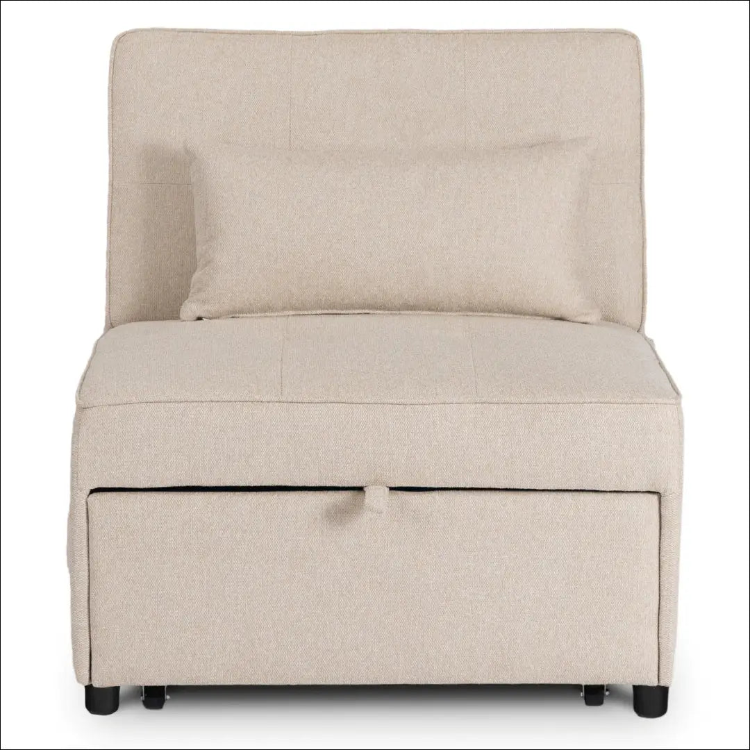 Išskleidžiamas fotelis su audiniu smėlio spalvos 80 cm TE868 - €208 Save 15% __label:Pristatymas 5-14 d.d., elite,