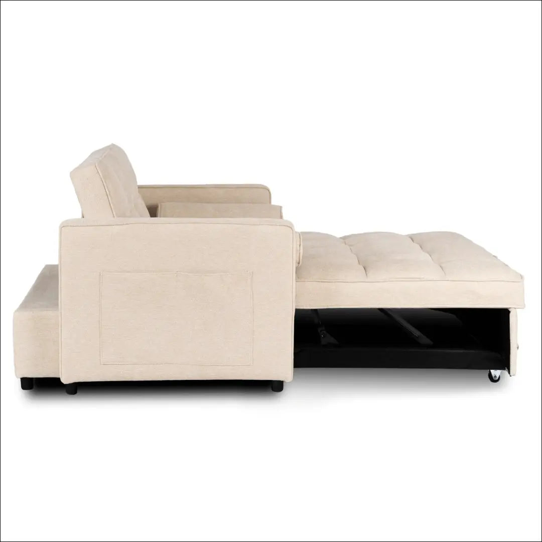 Išskleidžiamas fotelis su audiniu smėlio spalvos TE1052 - €349 Save 15% __label:Pristatymas 5-14 d.d., elite, Fotele
