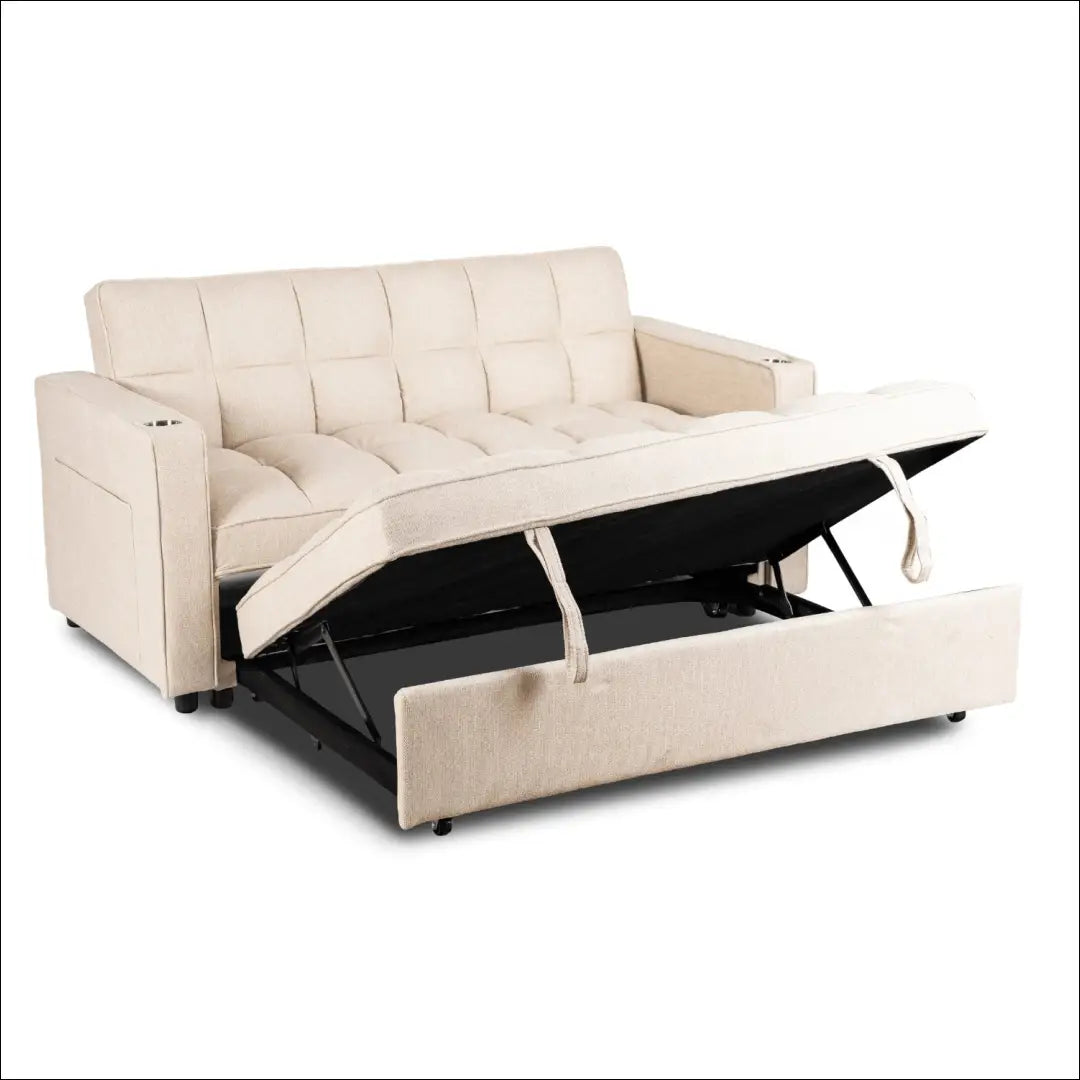 Išskleidžiamas fotelis su audiniu smėlio spalvos TE1245 - €470 Save 15% __label:Pristatymas 5-14 d.d., elite, Fotele