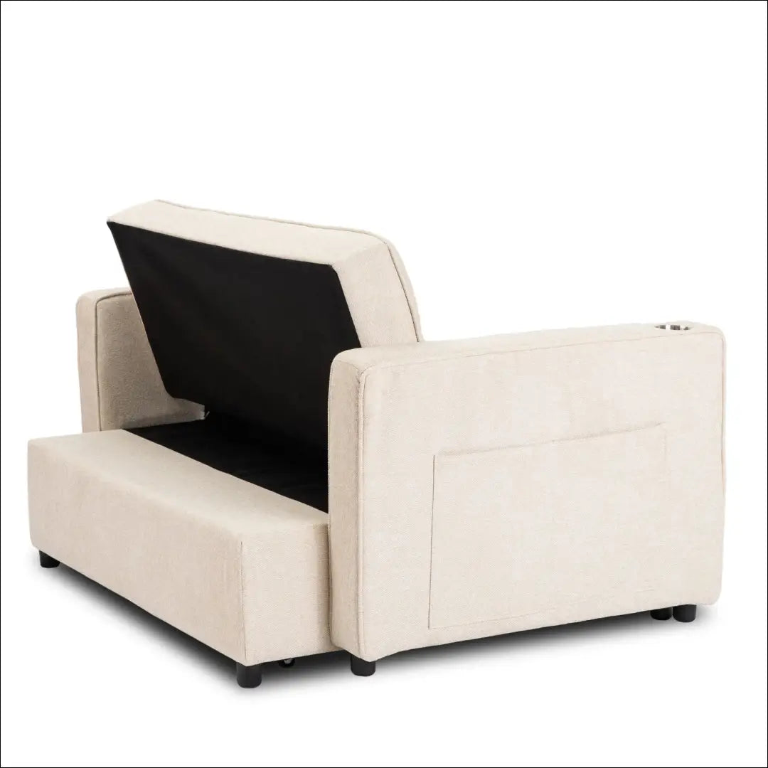 Išskleidžiamas fotelis su audiniu smėlio spalvos TE777 - €387 Save 15% __label:Pristatymas 5-14 d.d., elite, Fotele