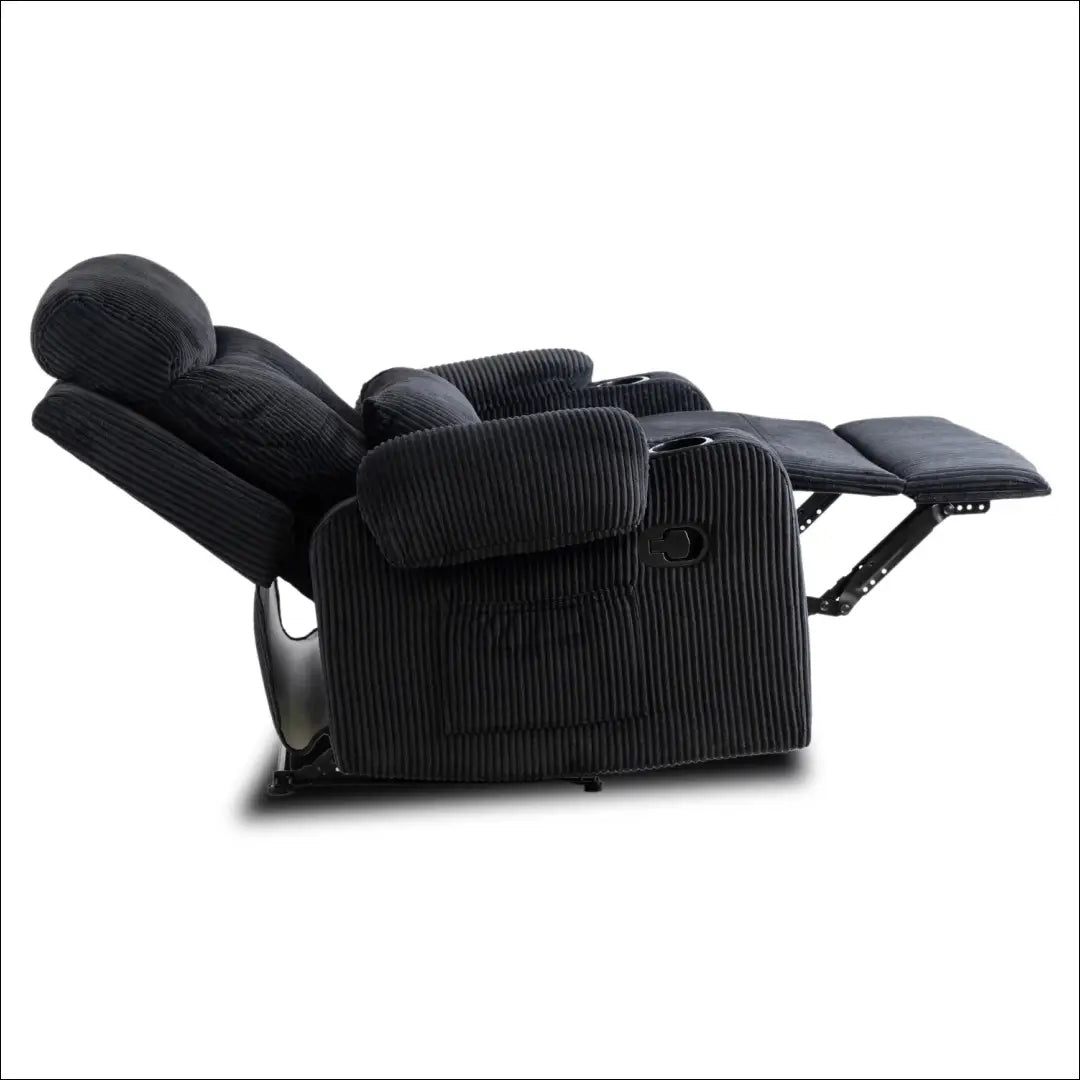 Išskleidžiamas fotelis su korduro audiniu juodos spalvos TE473 - €371 Save 15% __label:Pristatymas 5-14 d.d., elite,