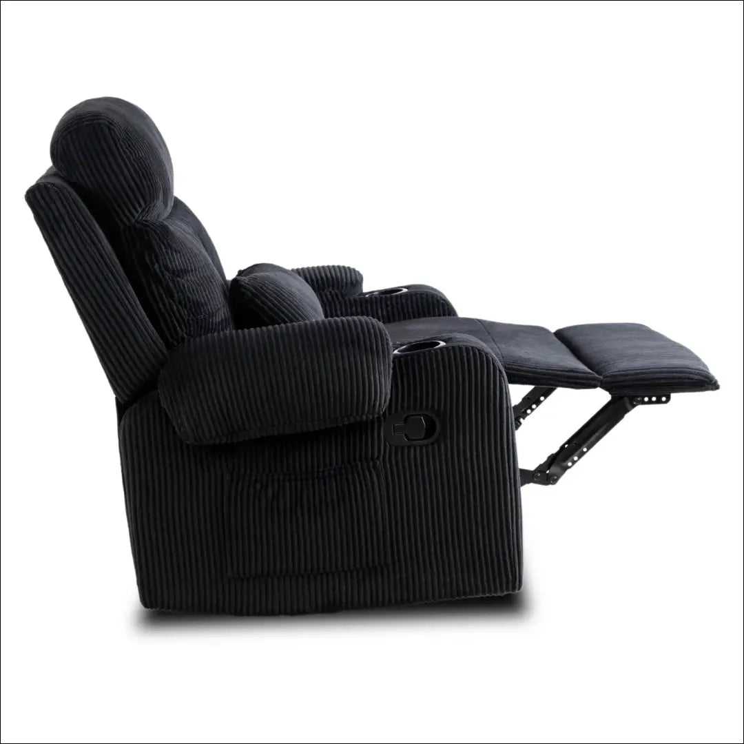 Išskleidžiamas fotelis su korduro audiniu juodos spalvos TE473 - €371 Save 15% __label:Pristatymas 5-14 d.d., elite,