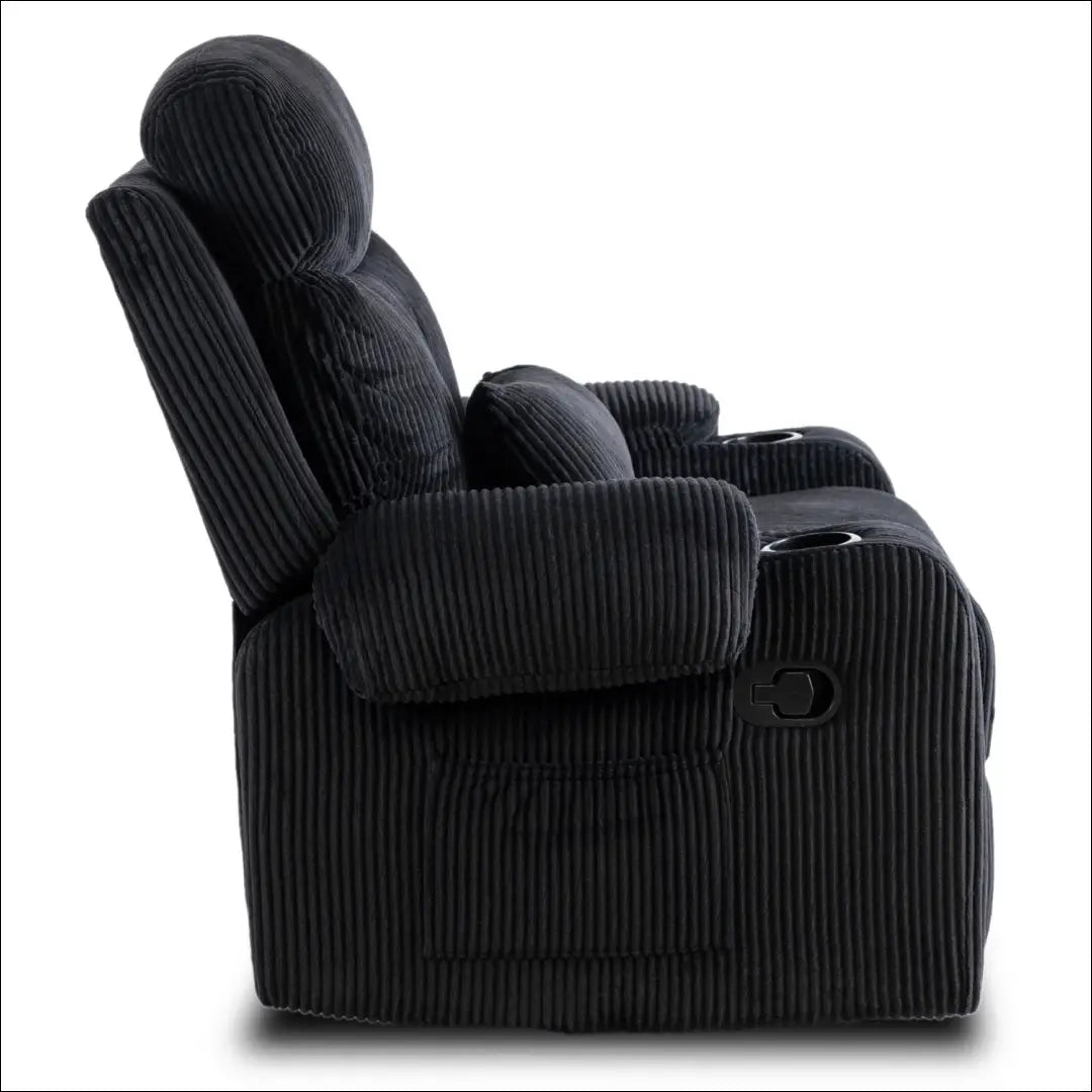 Išskleidžiamas fotelis su korduro audiniu juodos spalvos TE473 - €371 Save 15% __label:Pristatymas 5-14 d.d., elite,
