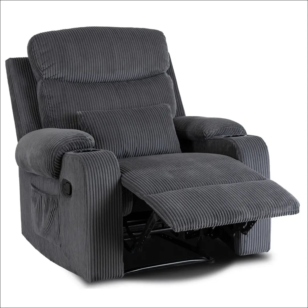 Išskleidžiamas fotelis su korduro audiniu pilkos spalvos TE455 - €371 Save 15% __label:Pristatymas 5-14 d.d., elite,