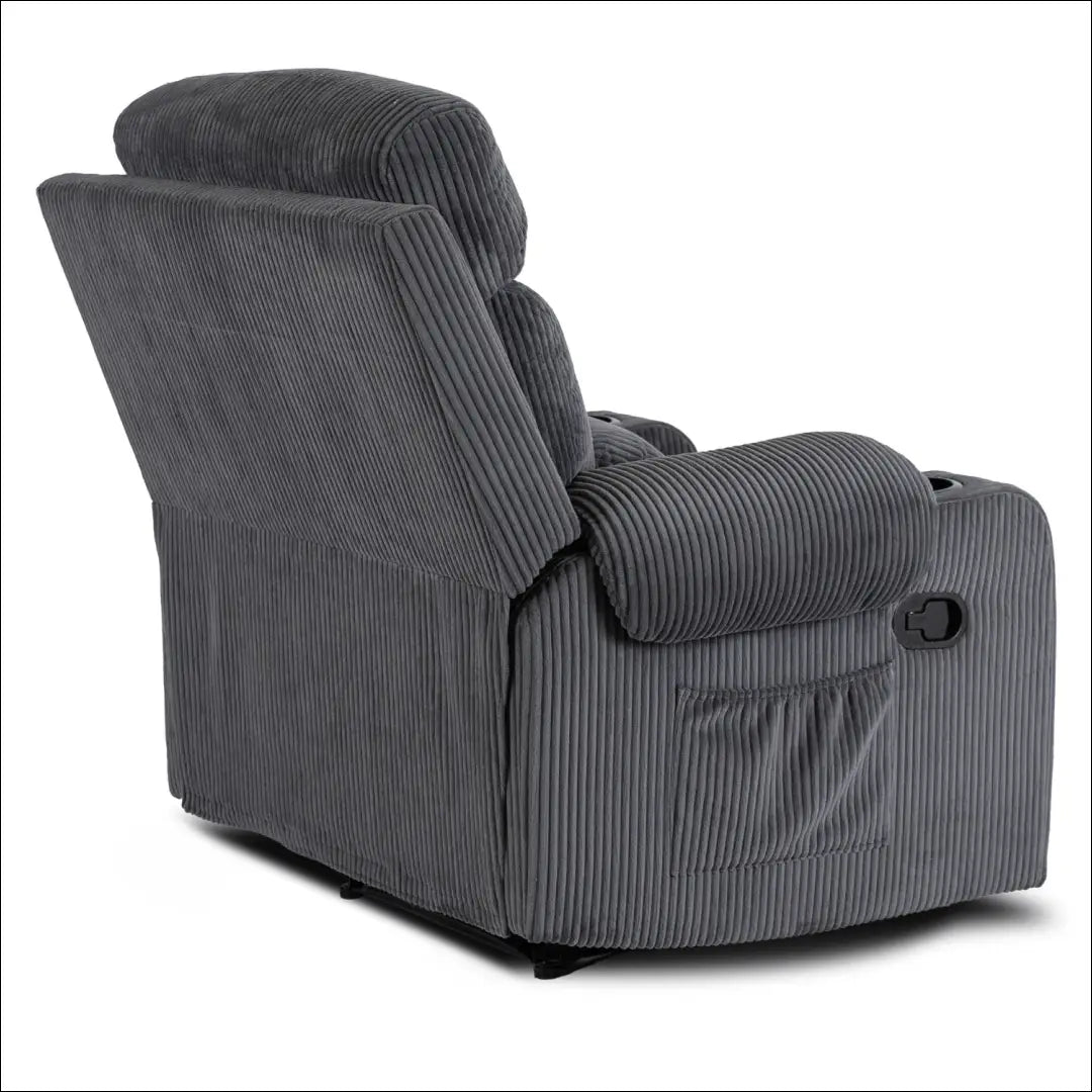 Išskleidžiamas fotelis su korduro audiniu pilkos spalvos TE455 - €371 Save 15% __label:Pristatymas 5-14 d.d., elite,