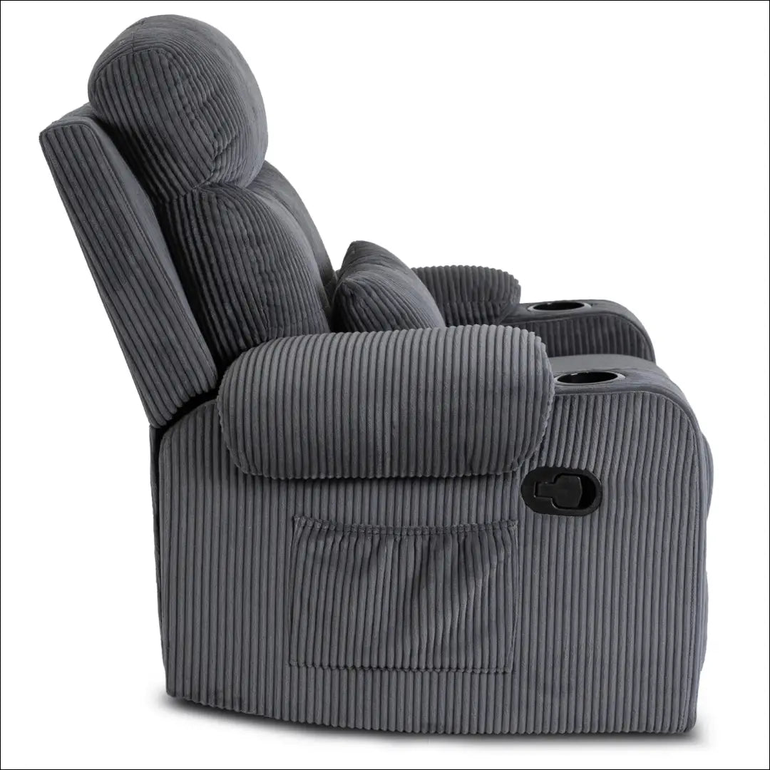 Išskleidžiamas fotelis su korduro audiniu pilkos spalvos TE455 - €371 Save 15% __label:Pristatymas 5-14 d.d., elite,