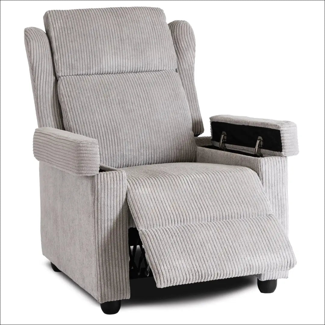 Išskleidžiamas fotelis su korduro audiniu pilkos spalvos TE557 - €223 Save 15% __label:Pristatymas 5-14 d.d., elite,
