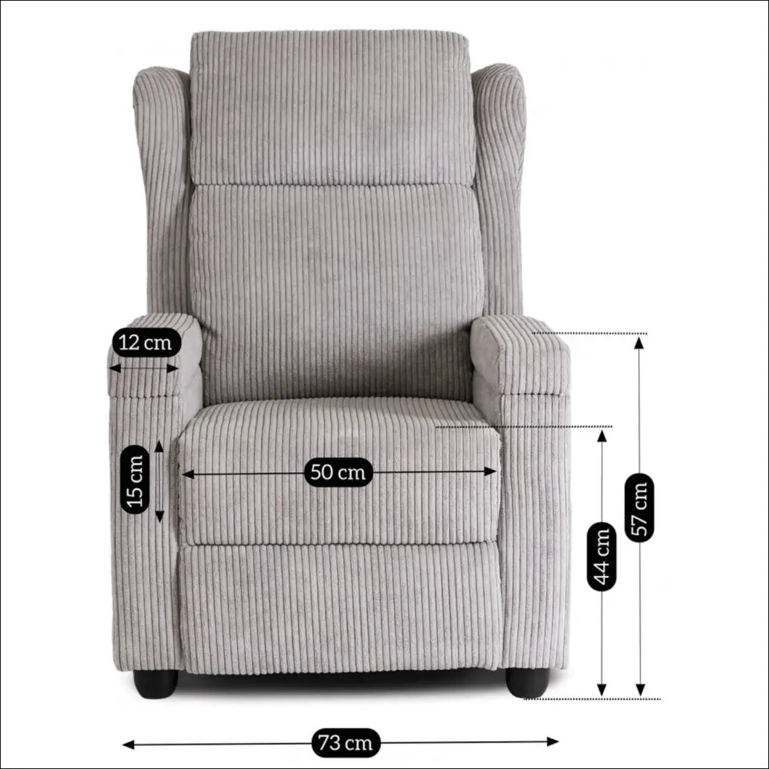 Išskleidžiamas fotelis su korduro audiniu pilkos spalvos TE557 - €223 Save 15% __label:Pristatymas 5-14 d.d., elite,
