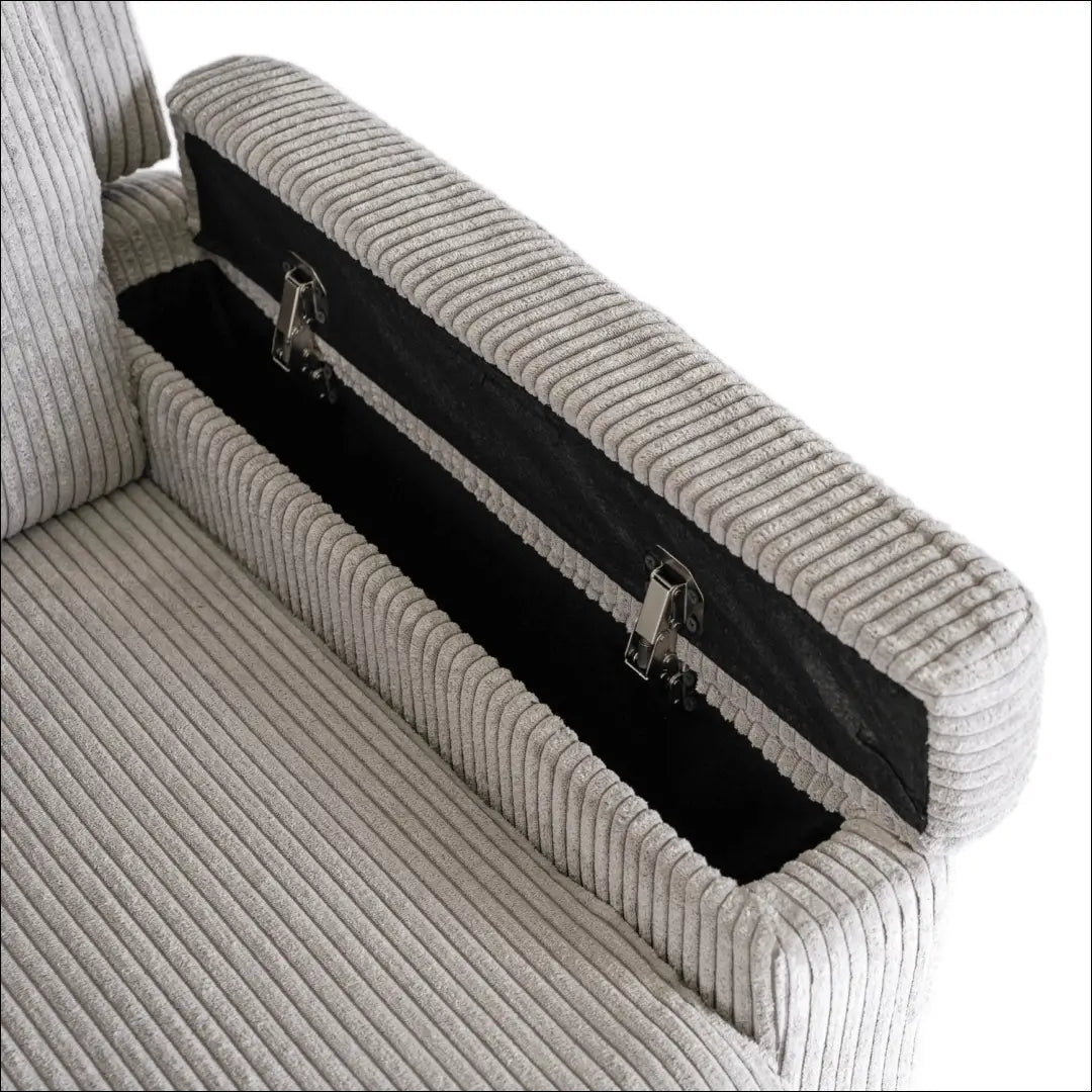 Išskleidžiamas fotelis su korduro audiniu pilkos spalvos TE557 - €223 Save 15% __label:Pristatymas 5-14 d.d., elite,