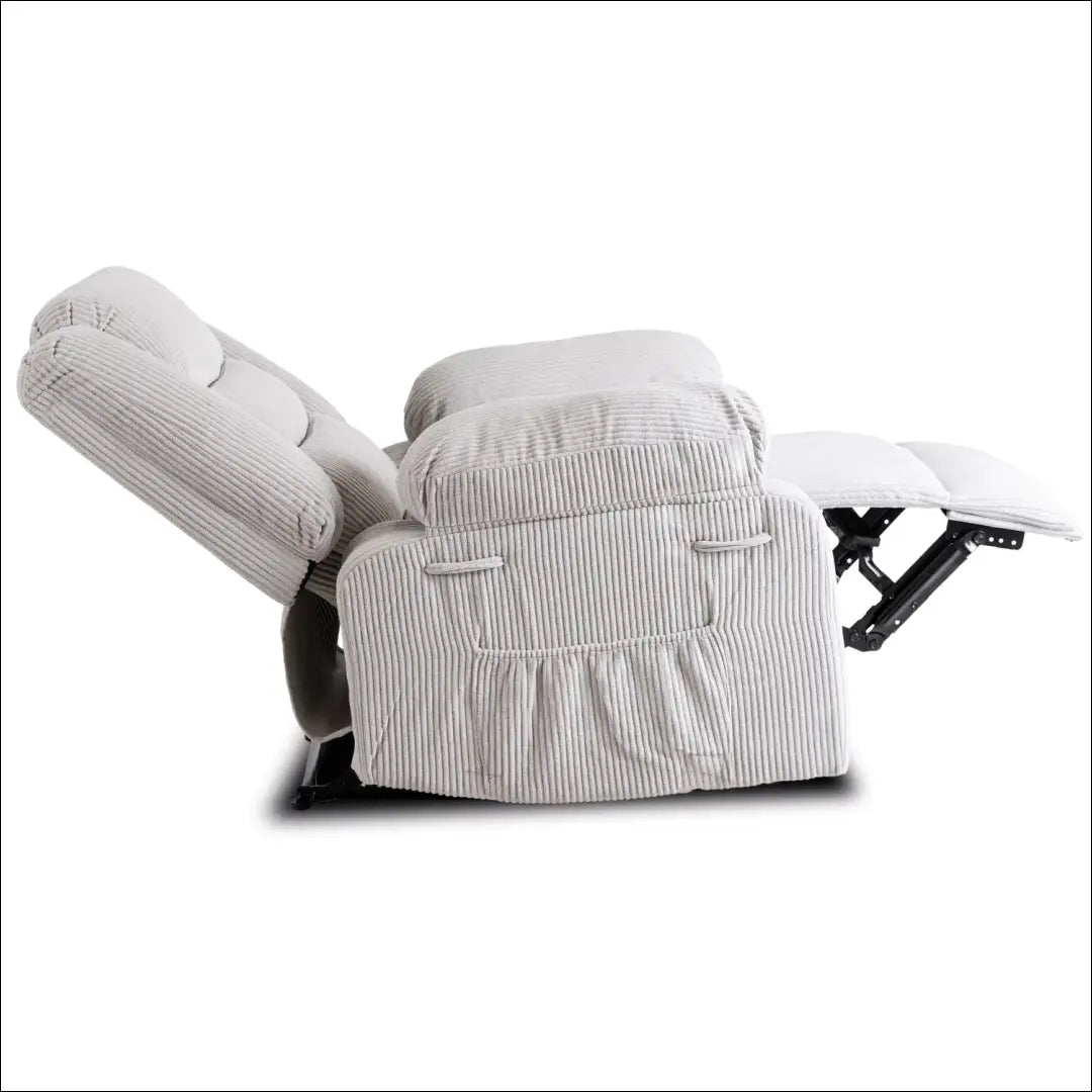 Išskleidžiamas fotelis su korduro audiniu pilkos spalvos TE579 - €311 Save 15% __label:Pristatymas 5-14 d.d., elite,