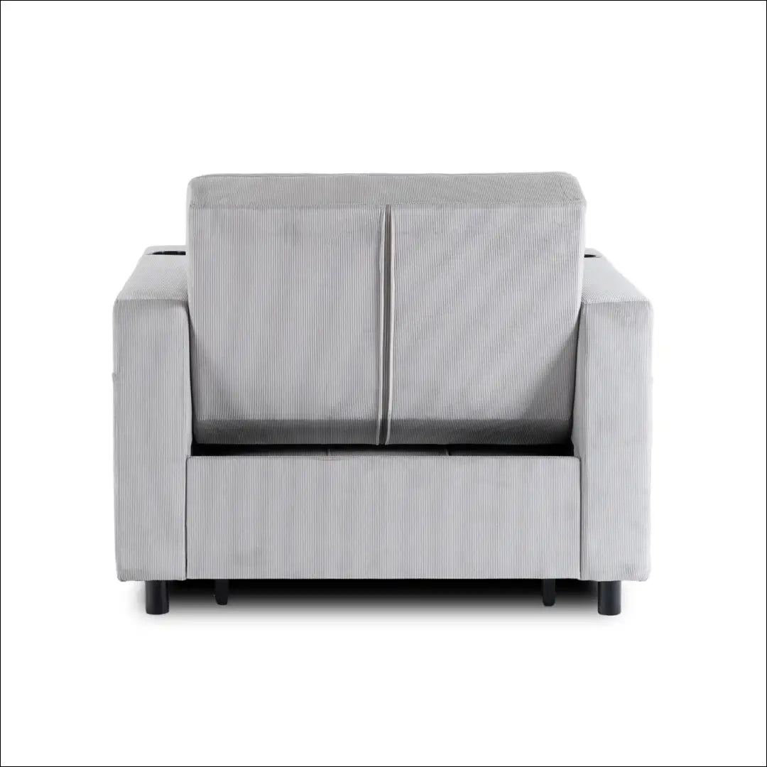 Išskleidžiamas fotelis su korduro audiniu pilkos spalvos TE891 - €327 Save 15% __label:Pristatymas 5-14 d.d., elite,