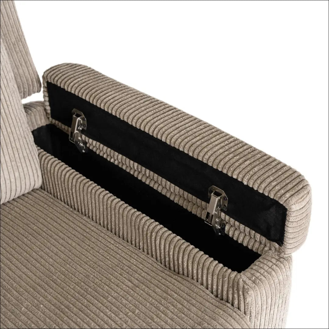 Išskleidžiamas fotelis su korduro audiniu smėlio spalvos TE559 - €223 Save 15% __label:Pristatymas 5-14 d.d., elite,