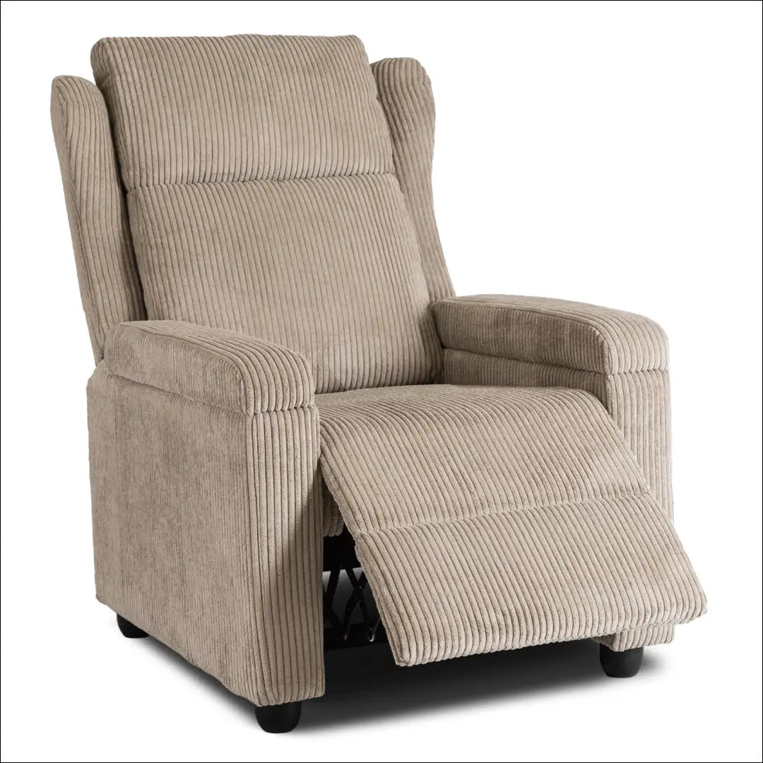 Išskleidžiamas fotelis su korduro audiniu smėlio spalvos TE559 - €223 Save 15% __label:Pristatymas 5-14 d.d., elite,