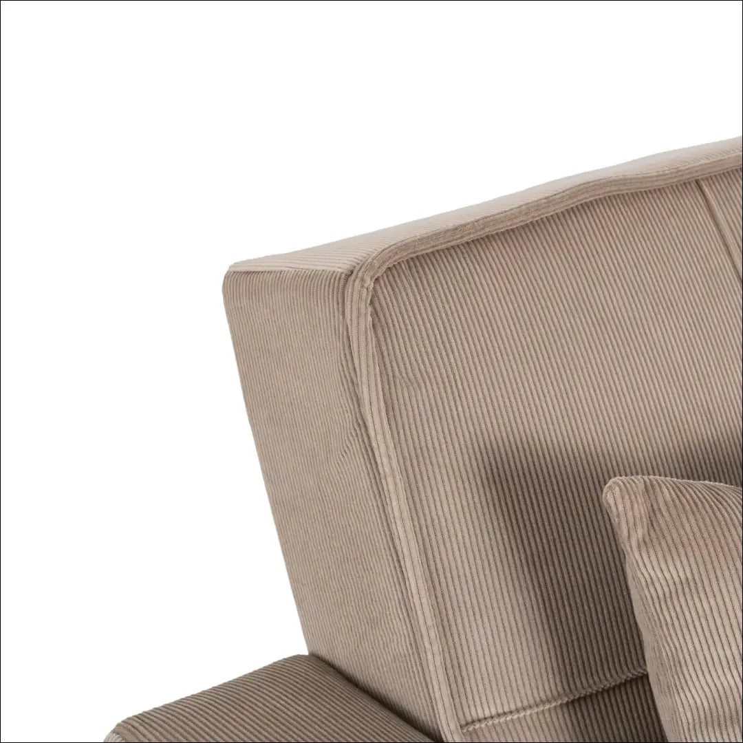 Išskleidžiamas fotelis su korduro audiniu smėlio spalvos TE887 - €327 Save 15% __label:Pristatymas 5-14 d.d., elite,